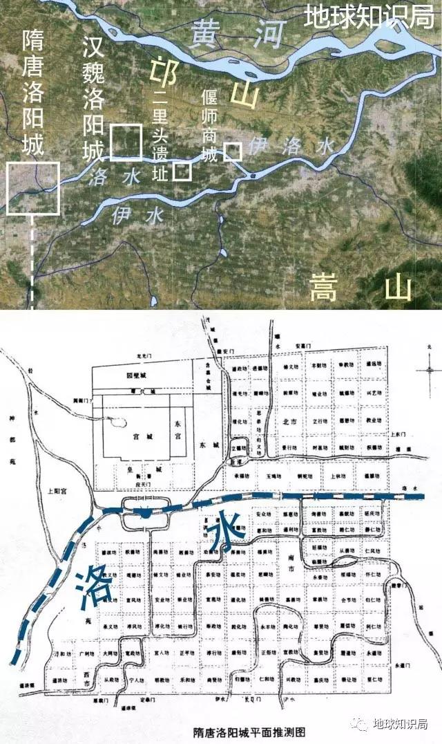 在历史上,洛阳在洛水流域的位置曾多次变动,最终确定在现今的洛阳位置