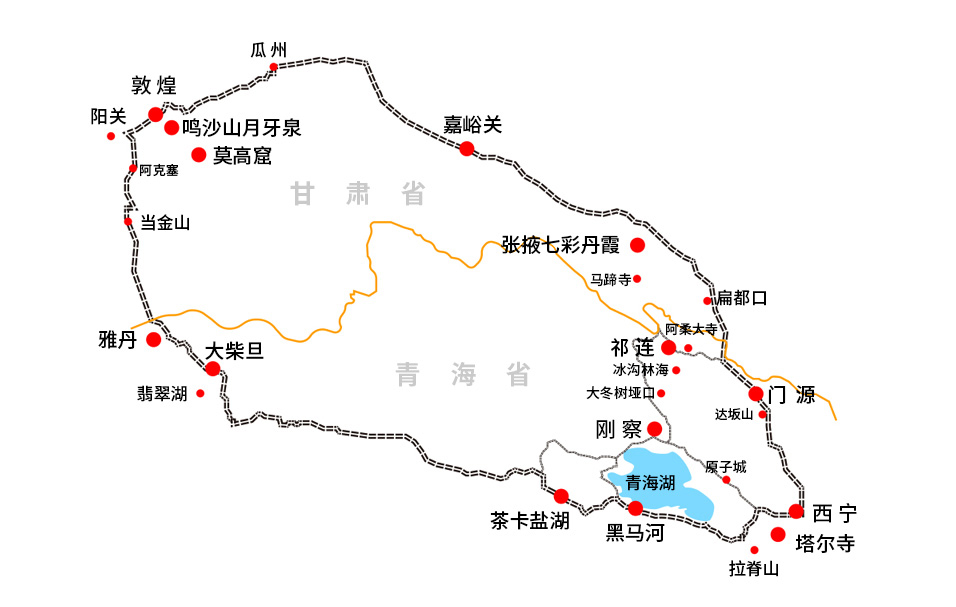 青海湖 敦煌 茶卡盐湖 鸣沙山月牙泉 张掖 祁连 莫高窟大环线7