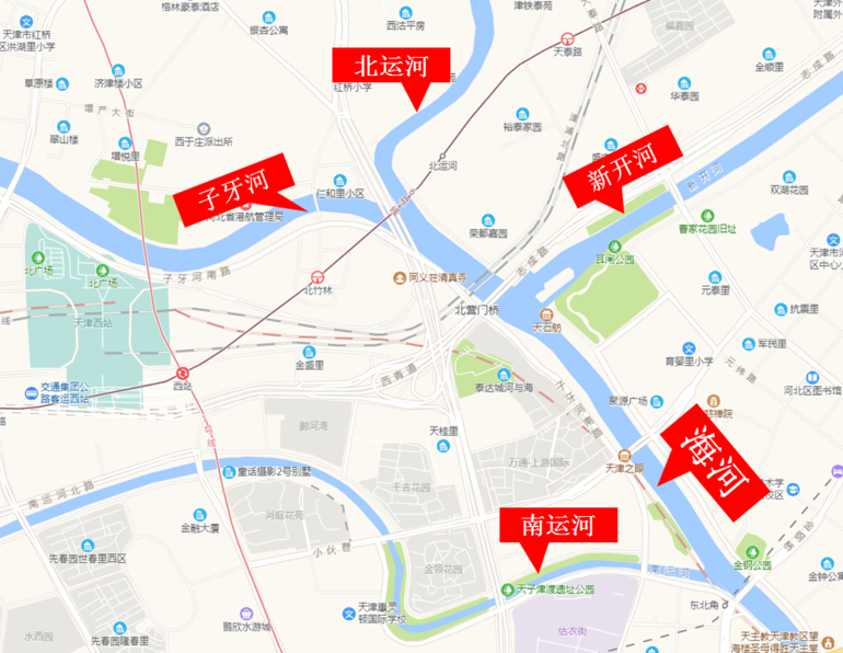 由三岔河口至通州的运河在金代曾被称作"天津河".