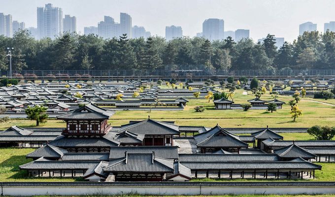 (一)机场→市区是举世闻名的唐长安城"三大内(太极宫,大明宫,兴庆宫)