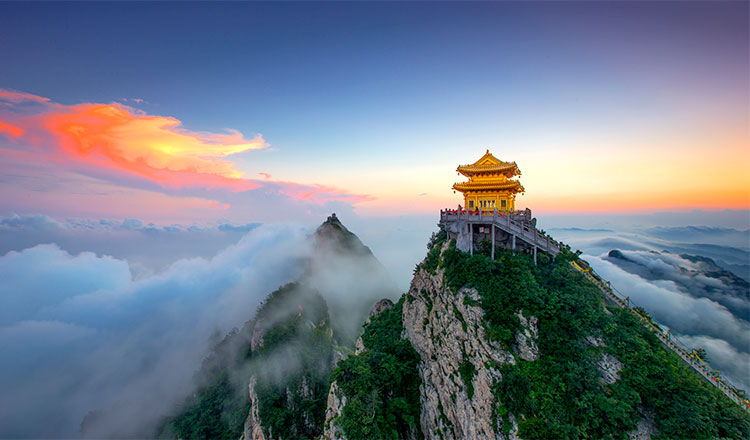 河南5日游洛阳银基旅游度假区 老君山 鸡冠洞 少林寺 龙门石窟 清明上