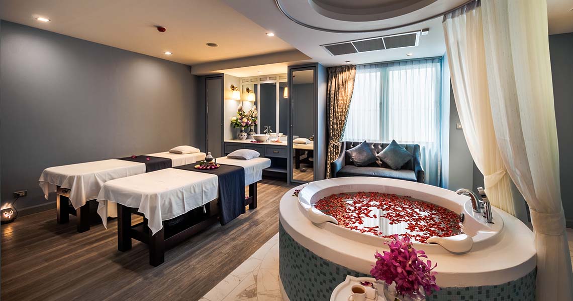 泰国旅游 曼谷暹罗广场treasure spa天然精油正宗泰式按摩水疗spa