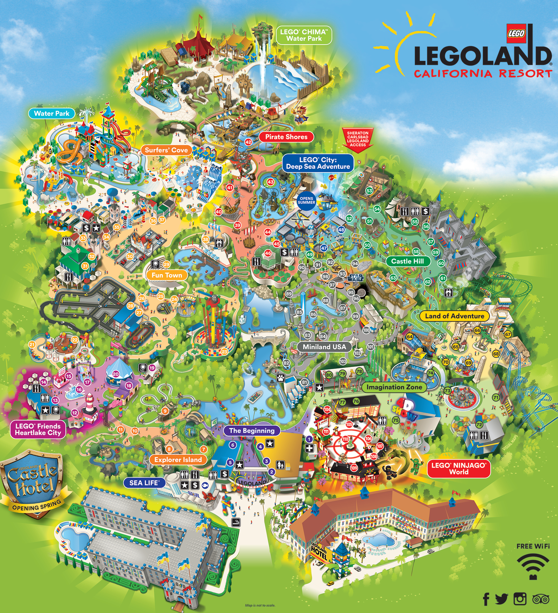 圣地亚哥 加州乐高乐园 海洋生活水族馆 电子票(须预约扫码入园/亲子