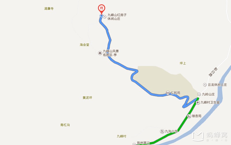 彭州九峰山地图图片