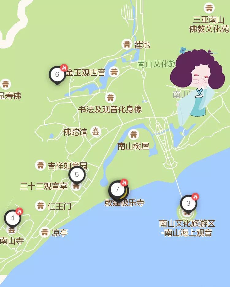 三亚南山寺景区地图图片