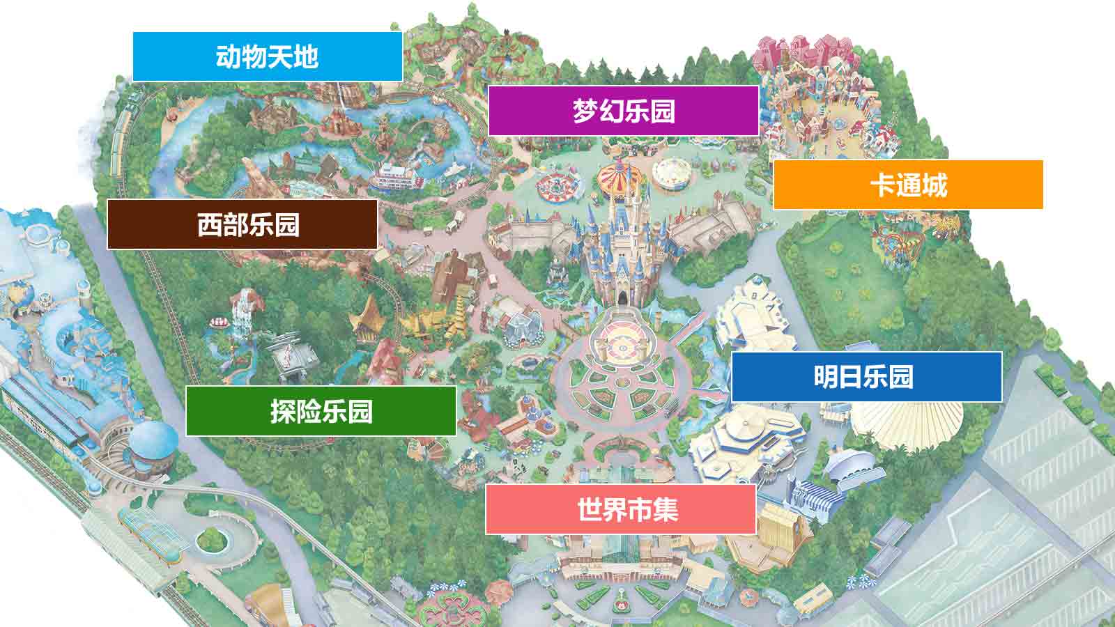 东京迪士尼乐园攻略:地图5.