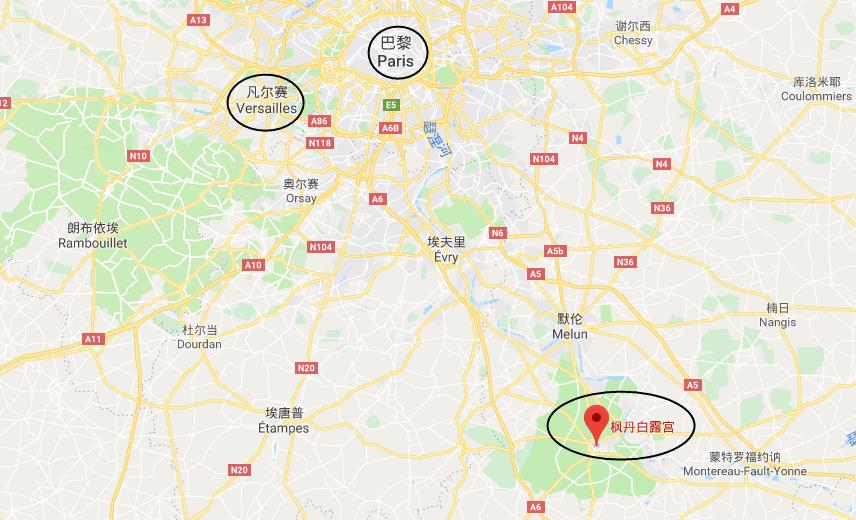 枫丹白露宫地图图片