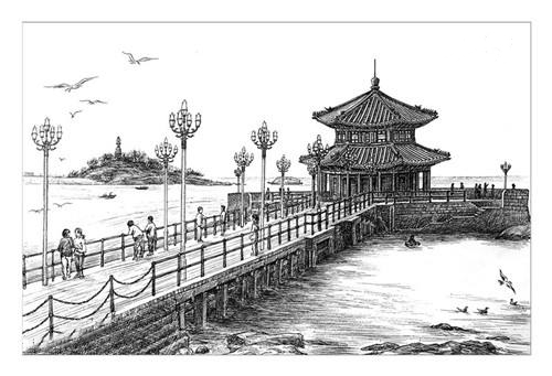 青岛市区一日游栈桥天主教堂迎宾馆青岛啤酒博物馆八大关大学路五四