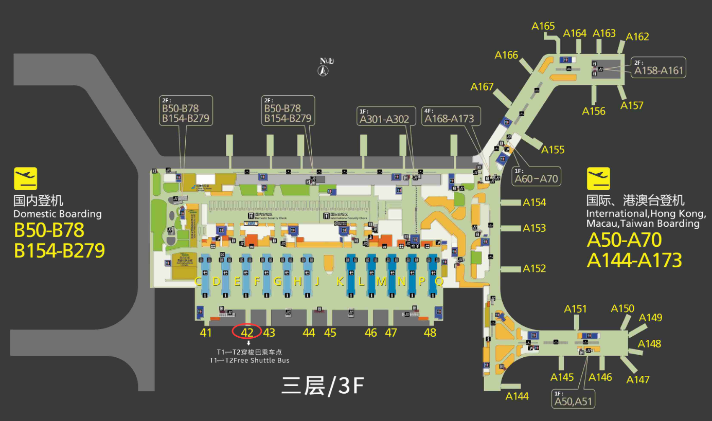 白云机场地图航站楼图片