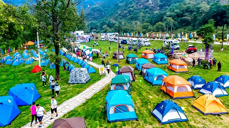 河北保定 云花溪谷国际露营基地 夏浪露营节2日游(鸡鸣闻四县-花开两