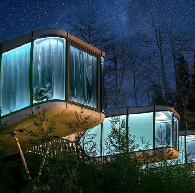 彭州熊猫森林民宿太空舱北欧帐篷住1晚九宫格早餐日式烤肉正餐免费