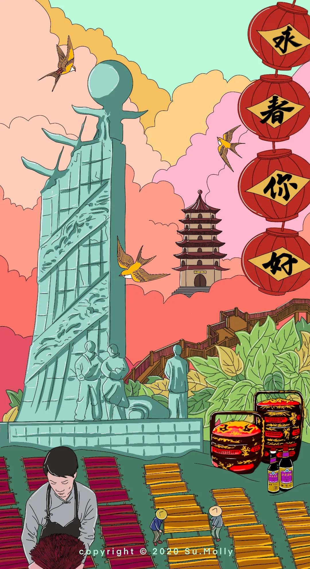 永春姑娘手绘故乡美景,这是不是你记忆里永春的模样?_游记