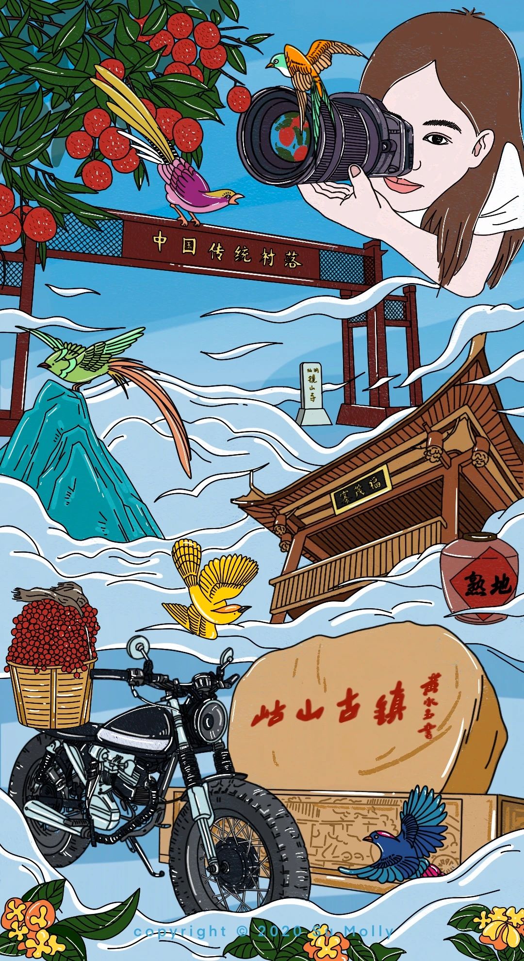 永春姑娘手绘故乡美景,这是不是你记忆里永春的模样?
