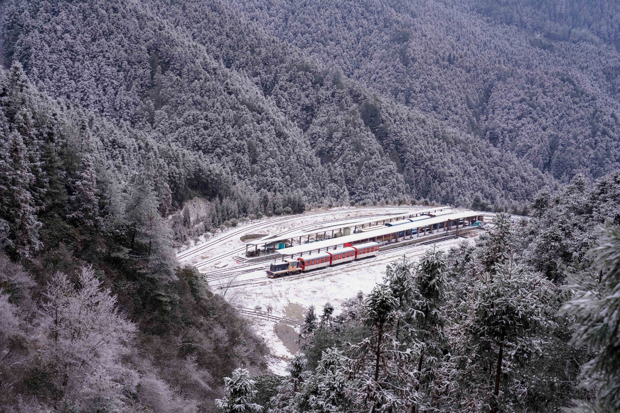 明月山小火车图片