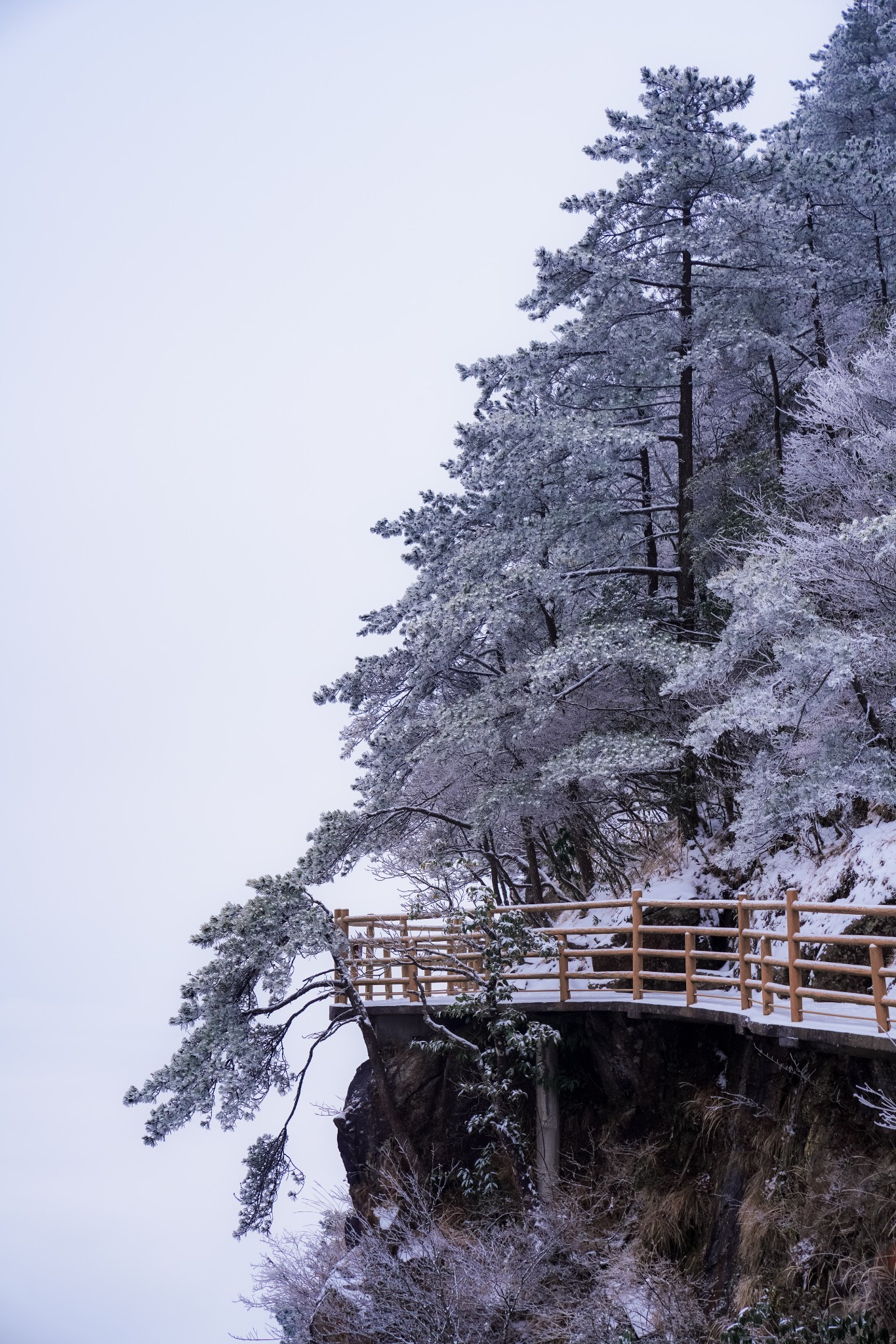 明月山冬天的景色图片