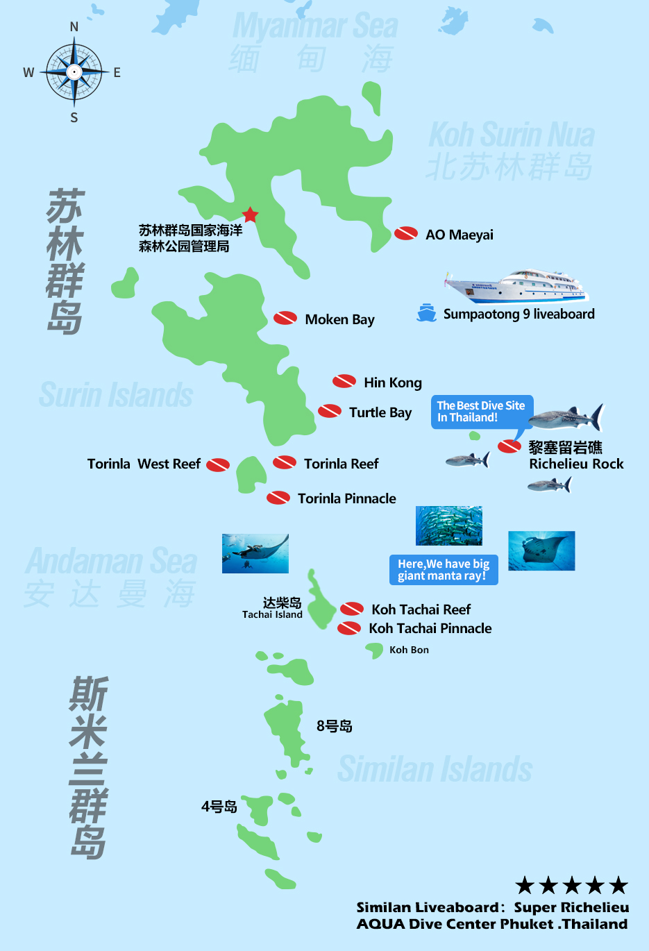 斯米兰岛地图图片